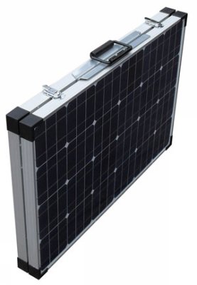 Folded portable solar panel